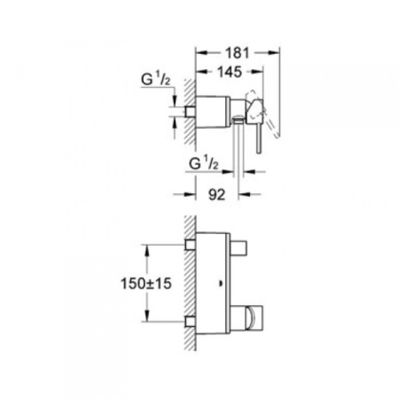 Смеситель однорычажный для душа Grohe Allure 32846 000 (32846000)