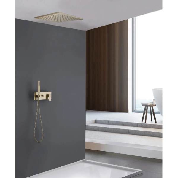 Душевой комплект ABBER Daheim AF8221G скрытого монтажа без излива, золотой