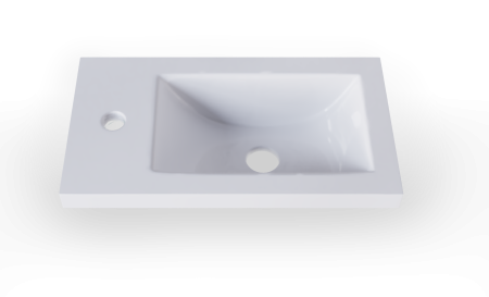 Полувстраиваемая  раковина RAVAL Kub  Kub.08.40/W