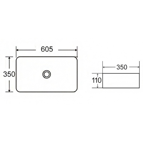 Комплект раковины Bronze de Luxe 60 1061TR со смесителем Elementi EL21CB