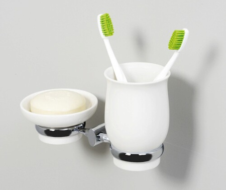 Стакан для зубных щеток и мыльница Wasserkraft K-24126 SET1502