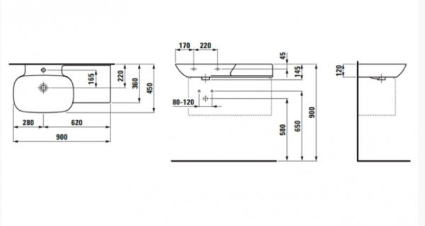 Раковина Laufen Ino 8.1330.2.000.104.1