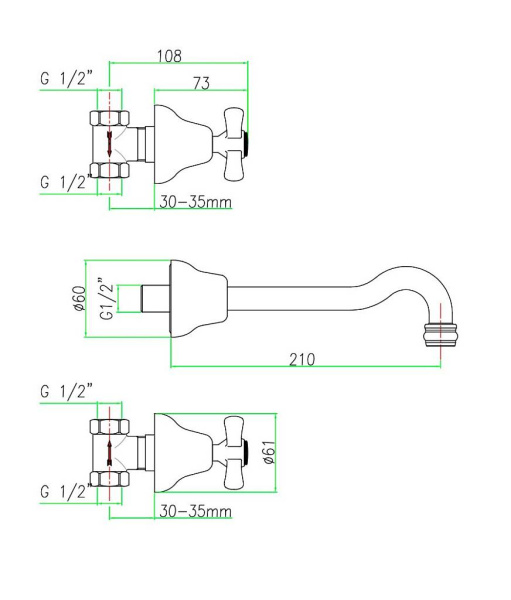 Смеситель для раковины Webert Armony AM750404060, медь Смеситель для раковины Webert Armony AM750404060, медь