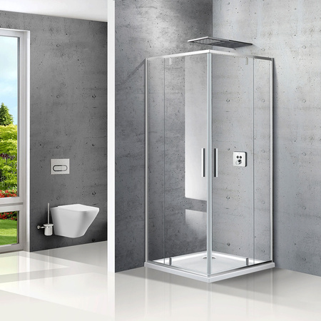 Душевой уголок Vincea  Slim VPR-2SL9090CL  (90х90) хром, стекло прозрачное