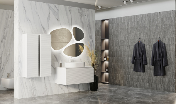 Тумба под раковину Jorno Stone 100  Stn.01.100/P/W/JR