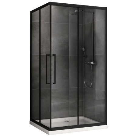 Душевой уголок (120х90) ABBER Schwarzer Diamant AG02129BH черный