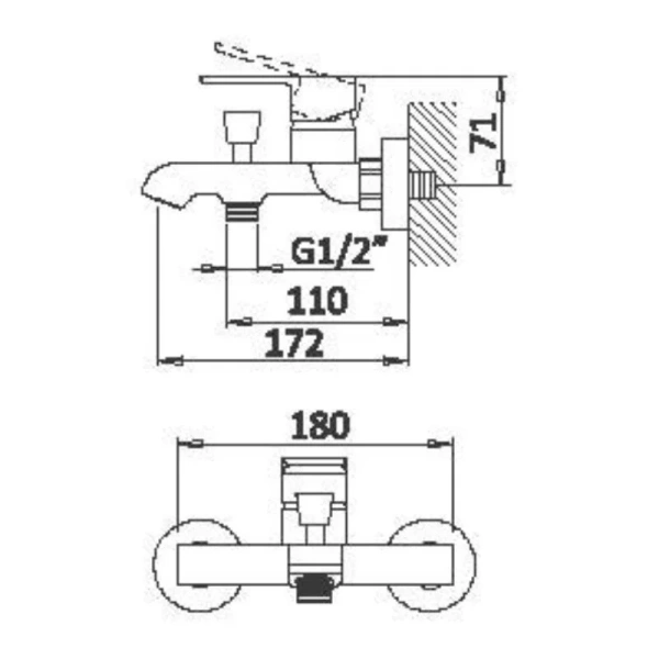 Смеситель для ванны Cezares Nautic NAUTIC-VM-BIO