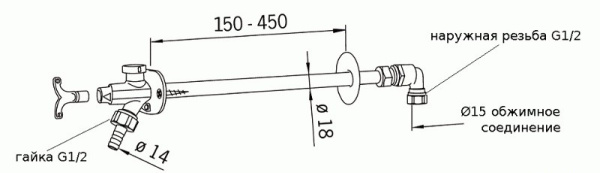 Садовый вентиль Oras 431015