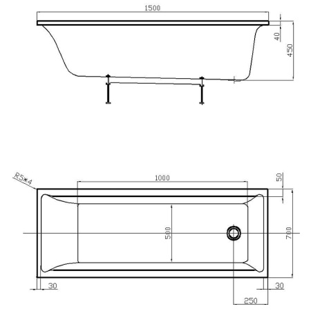 Акриловая ванна Aquatek Eco-friendly Лайма (150х70) LAI150-0000001