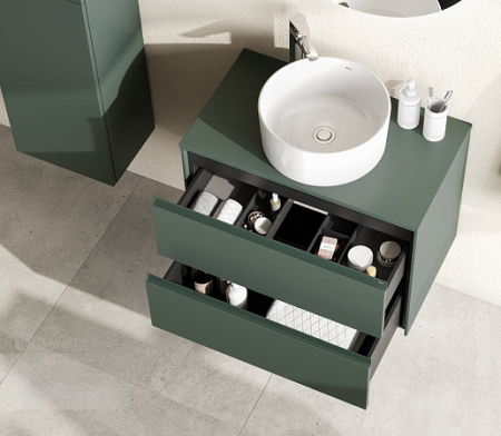 Столешница под раковину Roca Ona 80 A857618513 зеленый матовый 