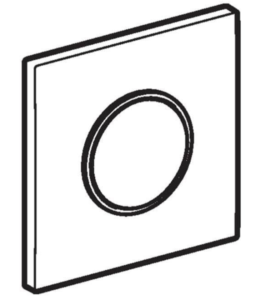 Смывная клавиша Geberit типа 10, для системы пневматического управления смывом писсуара: черные, глянцевый хром 241.915.KM.1