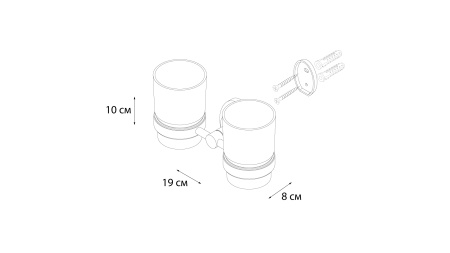 Стакан для зубных щеток FIXSEN Europa двойной FX-21807