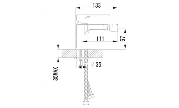 Смеситель для биде Lemark plus Grace LM1508C
