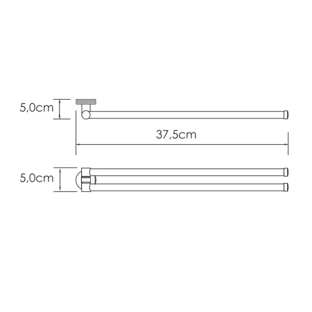 Держатель для полотенец WasserKraft Mosel K-46631