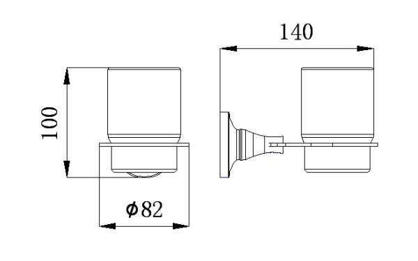Подстаканник одинарный RUSH Corsica CO42310