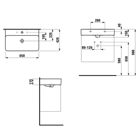 Раковина подвесная  Laufen Val 8.1028.4.000.104.1