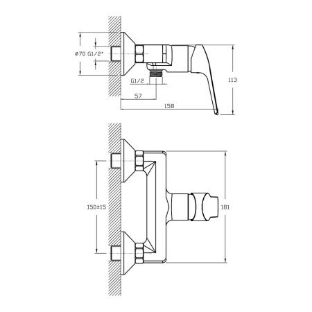 Смеситель для душа Koller Pool Twist TW0400
