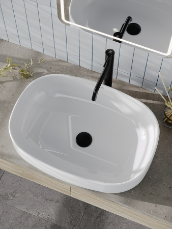 Раковина накладная (60х42) Agger ASO21600 белый глянец