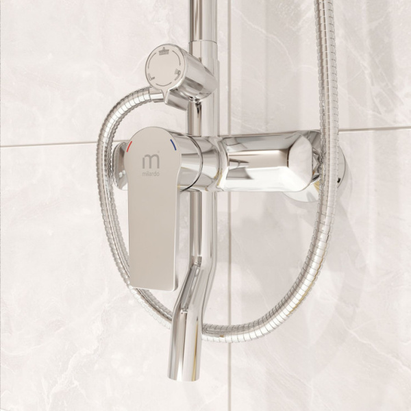Смеситель с верхним душем Milardo Helic (HELSB1FM06)