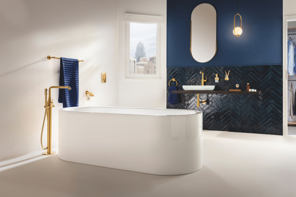 Смеситель для ванны напольный Grohe Essence 25248 GN1 (25248GN1) холодный рассвет матовый