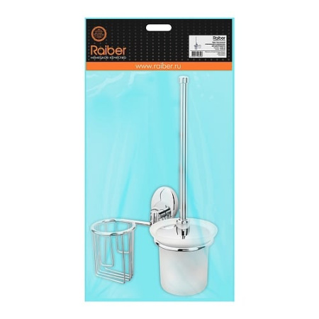 Ерш стеклянный, настенный и держатель для освежителя Raiber R70118