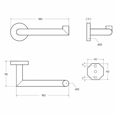 Держатель для туалетной бумаги CEZARES RELAX-PH2-GM