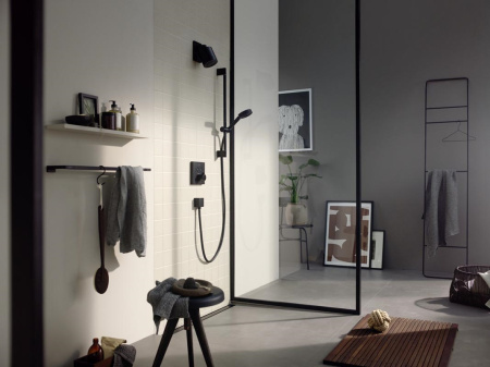 Душевой гарнитур Hansgrohe Pulsify Select 105 3jet Relaxation 24160670, черный матовый