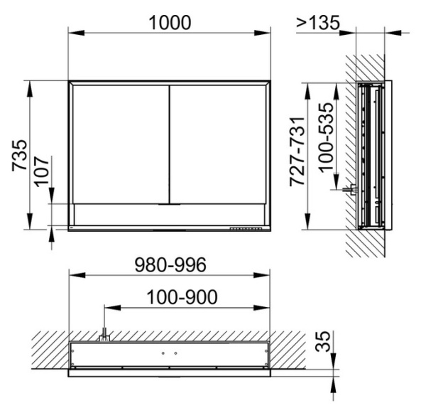 Зеркальный шкаф Keuco Royal Lumos 14314171301