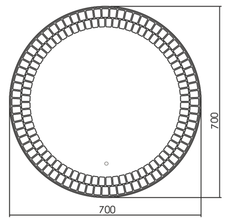 Зеркало (77х77) Silver Mirrors Армада LED-00002513