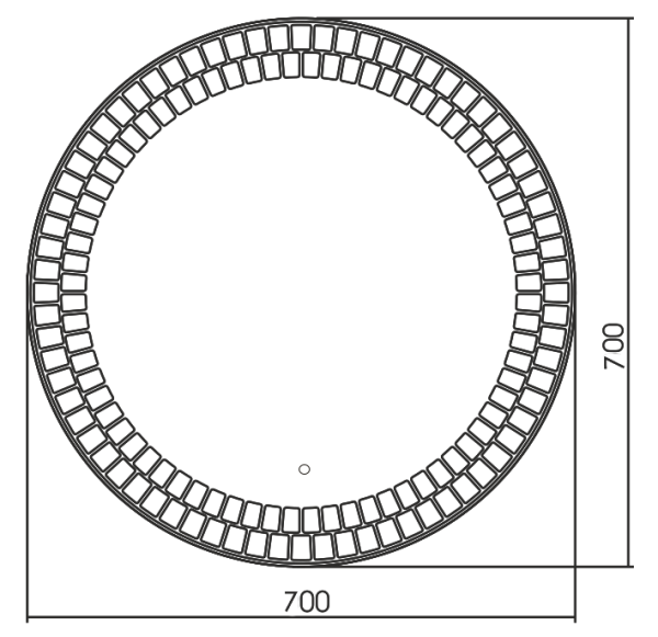 Зеркало (77х77) Silver Mirrors Армада LED-00002513