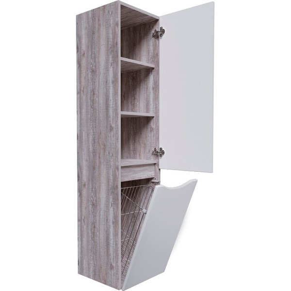 Пенал подвесной Grossman ТАЛИС 303508 с б/к, бетон пайн/белый глянец