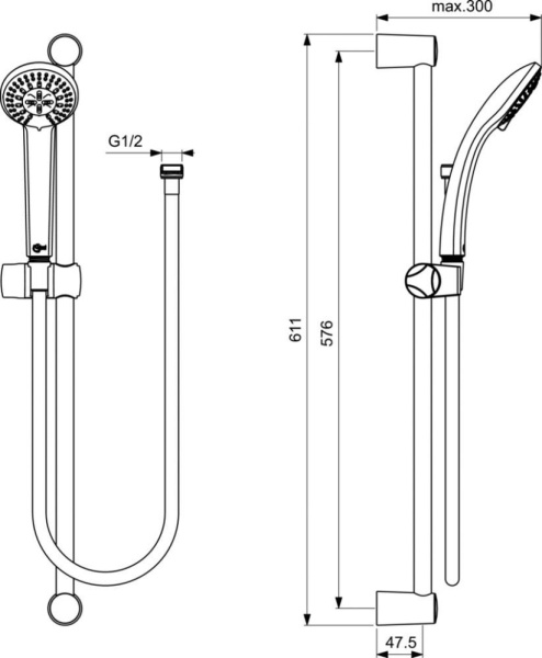 Набор для ванны 3 в 1 Ideal Standard Alpha BD004AA