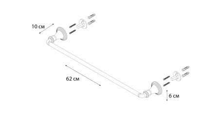 Полотенцедержатель FIXSEN Best трубчатый FX-71601A