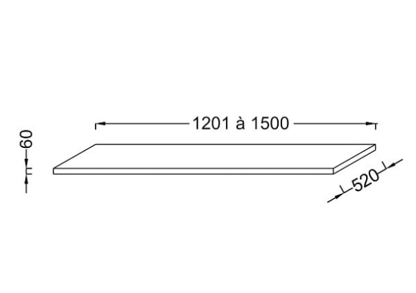Столешница для раковины Jacob Delafon Parallel EB50-1160-E10