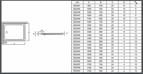 Поддон акриловый Jacob Delafon Flight E62481-00
