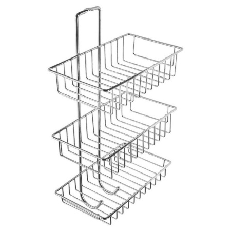 Полка прямая трехъярусная с крючком Milardo , проволока стальная (015W03HM44)