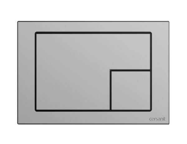 Кнопка Cersanit CORNER пластик хром матовый 64107