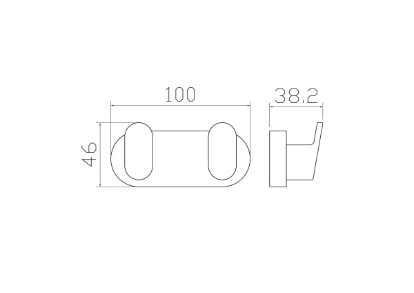 Двойной крючок для ванной WONZON & WOGHAND CARBON, черный WW-7725