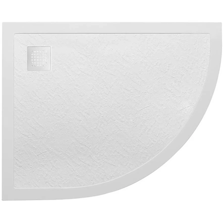 Поддон из искусственного мрамора BelBagno TRAY-MR-UNO-RH-120/80-550-35-W-L-BO с сифоном белый матовый