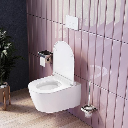 Комплект унитаза с инсталляцией Am.Pm Jupiter ErgoFit Aquaspin IS110101.DX77C1700 с сиденьем микролифт, кнопка белый глянец