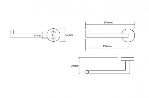 Держатель туалетной бумаги, левый Bemeta Omega 104212032L