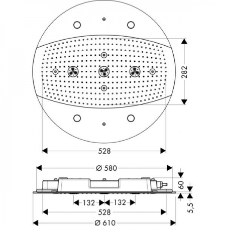 Верхний душ Hansgrohe Raindance Rainmaker 26117000