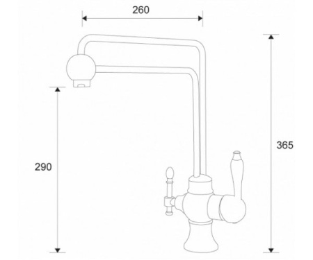 Смеситель для кухонной мойки Zorg Sanitary ZR 345 YF STEEL