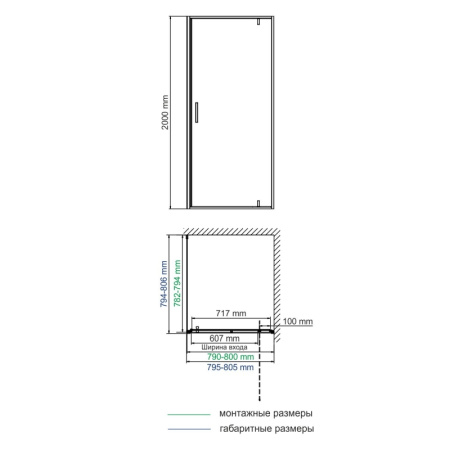 Душевой уголок WasserKRAFT Elbe (80x80) 74P02