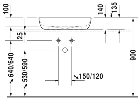 Раковина 60 см DURAVIT Luv 0379600000