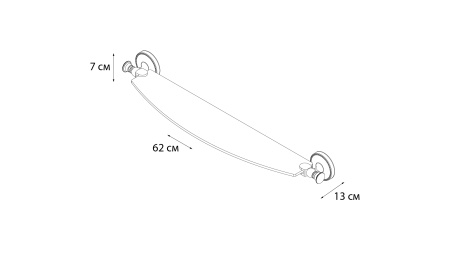 Полка стеклянная FIXSEN ADELE FX-55003