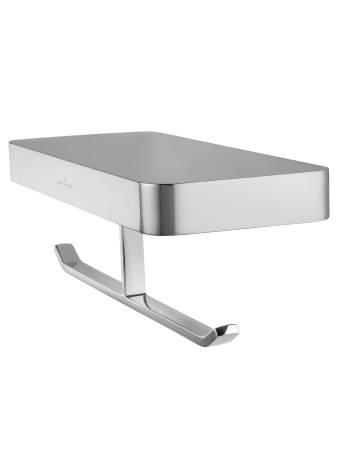 Двойной держатель для туалетной бумаги с полкой WONZON & WOGHAND LOTTE, хром WW-8356