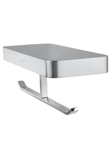 Двойной держатель для туалетной бумаги с полкой WONZON & WOGHAND LOTTE, хром WW-8356