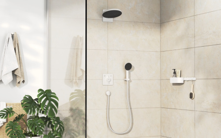 Смеситель для ванны на 2 потребителя Hansgrohe DuoTurn Q 75414700 белый матовый