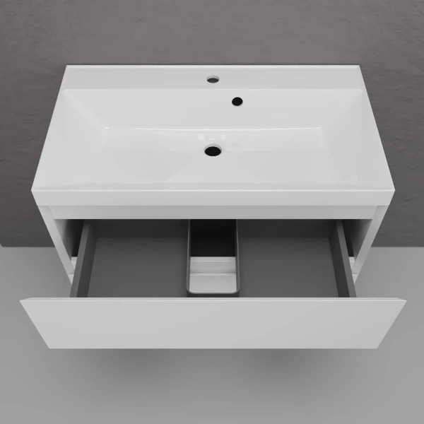 Тумба подвесная без раковины 80 см Style Line Манхэттен ЛС-00002359 белый матовый